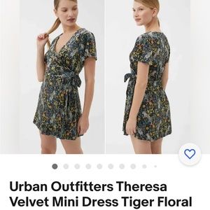 Urban outfitters, velour, floral, and tiger/snake print